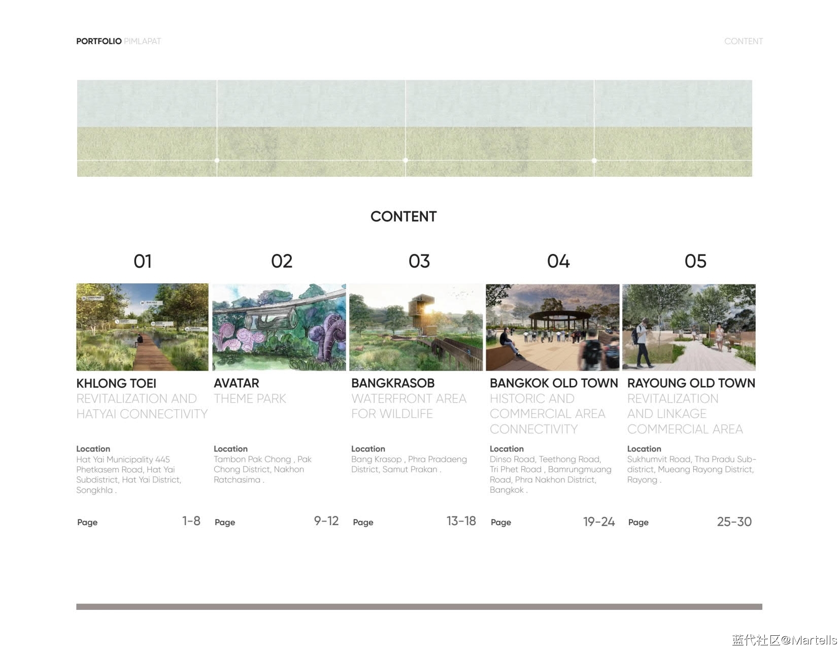 景观设计个人作品集-PIMLAPAT SUWANTRAI